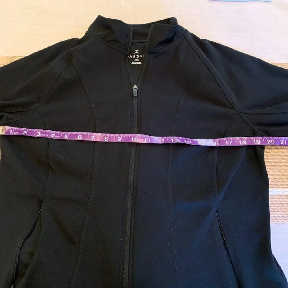 Danskin Zip Up Yoga Jacket -- Pockets and Thumbholes -- Womens Size L - Picture 3 of 7